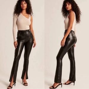Abercrombie & Fitch split hem leather pants